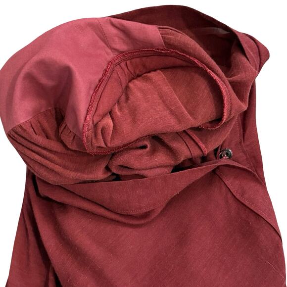 Isabel Marant Maroon Red Burgundy Long Sleeve V-Neck Split Hem Tunic Dress sz M - Picture 6 of 12